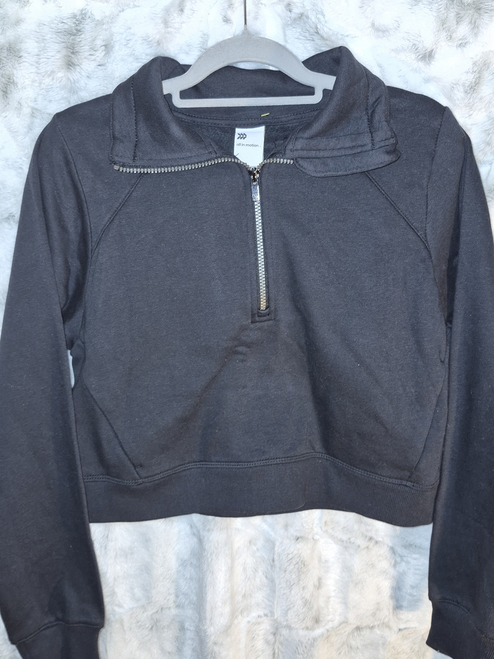 all in motion Black Half-Zip Pullover